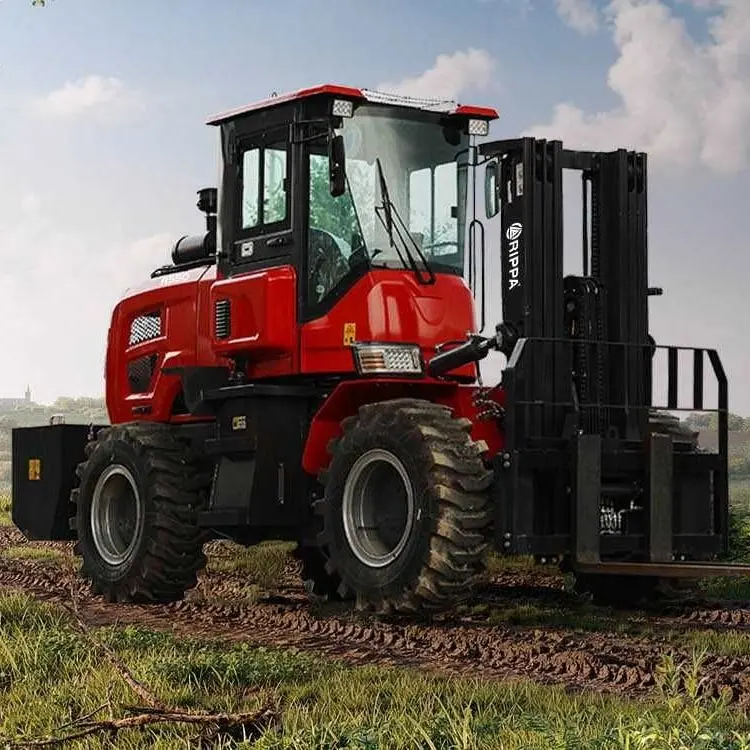 Rough terrain forklift R550 at work